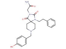 2-[8-(4-hydroxybenzyl)-2,4-dioxo-1-(2-phenylethyl)-1,3,8-triazaspiro[4.5]dec-3-yl]acetamide
