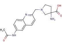 1-{[6-(acetylamino)quinolin-2-yl]methyl}-3-aminopyrrolidine-3-carboxylic acid