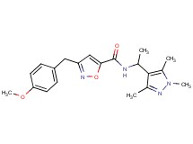 3-(4-methoxybenzyl)-N-[1-(1,3,5-trimethyl-1H-pyrazol-4-yl)ethyl]-5-isoxazolecarboxamide