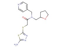 2-[(5-amino-1,3,4-thiadiazol-2-yl)thio]-N-(pyridin-4-ylmethyl)-N-(tetrahydrofuran-2-ylmethyl)acetamide