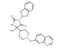 3-(2,3-dihydro-1H-inden-2-yl)-5-methyl-5-[1-(7-quinolinylmethyl)-4-piperidinyl]-2,4-imidazolidinedione