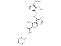 4-[(2,3-dimethoxybenzyl)amino]-5-methyl-N-[2-(1-piperidinyl)ethyl]thieno[2,3-d]pyrimidine-6-carboxamide