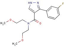 3-(3-fluorophenyl)-N,N-bis(2-methoxyethyl)-1H-pyrazole-4-carboxamide