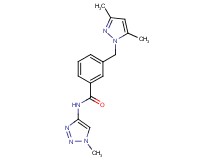 3-[(3,5-dimethyl-1H-pyrazol-1-yl)methyl]-N-(1-methyl-1H-1,2,3-triazol-4-yl)benzamide