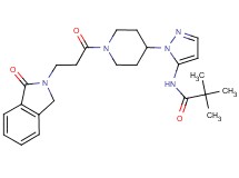 2,2-dimethyl-N-(1-{1-[3-(1-oxo-1,3-dihydro-2H-isoindol-2-yl)propanoyl]-4-piperidinyl}-1H-pyrazol-5-yl)propanamide