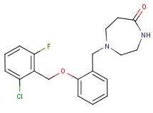 1-{2-[(2-chloro-6-fluorobenzyl)oxy]benzyl}-1,4-diazepan-5-one