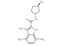 N-[rel-(1R,3R)-3-aminocyclopentyl]-3,4,7-trimethyl-1H-indole-2-carboxamide hydrochloride
