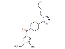 4-(1-butyl-1H-imidazol-2-yl)-1-[(1-ethyl-5-methyl-1H-pyrazol-3-yl)carbonyl]piperidine