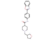 N-[4-(1,3-benzoxazol-2-yl)phenyl]-1-(tetrahydro-3-furanylmethyl)-4-piperidinecarboxamide