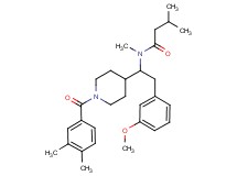 N-[1-[1-(3,4-dimethylbenzoyl)-4-piperidinyl]-2-(3-methoxyphenyl)ethyl]-N,3-dimethylbutanamide