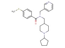 N-[(1-cyclopentyl-4-piperidinyl)methyl]-4-(methylthio)-N-(3-pyridinylmethyl)benzamide
