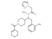 N-[1-[1-(1-cyclohexen-1-ylcarbonyl)-4-piperidinyl]-2-(2-methylphenyl)ethyl]-N-methyl-2-(1H-pyrazol-1-yl)acetamide