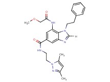 N-[2-(3,5-dimethyl-1H-pyrazol-1-yl)ethyl]-7-[(methoxyacetyl)amino]-1-(2-phenylethyl)-1H-benzimidazole-5-carboxamide