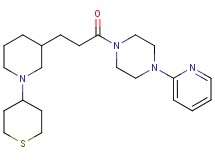 1-(2-pyridinyl)-4-{3-[1-(tetrahydro-2H-thiopyran-4-yl)-3-piperidinyl]propanoyl}piperazine