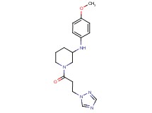 N-(4-methoxyphenyl)-1-[3-(1H-1,2,4-triazol-1-yl)propanoyl]-3-piperidinamine