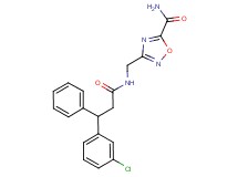 3-({[3-(3-chlorophenyl)-3-phenylpropanoyl]amino}methyl)-1,2,4-oxadiazole-5-carboxamide