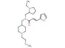 (2E)-N-[(1-ethyl-2-pyrrolidinyl)methyl]-3-(2-furyl)-N-{[1-(2-methoxyethyl)-4-piperidinyl]methyl}acrylamide