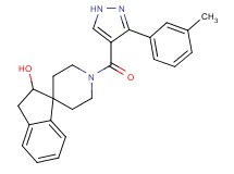 1'-{[3-(3-methylphenyl)-1H-pyrazol-4-yl]carbonyl}-2,3-dihydrospiro[indene-1,4'-piperidin]-2-ol