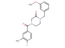 4-(4-fluoro-3-methylbenzoyl)-1-(3-methoxybenzyl)-2-piperazinone