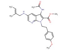 methyl 3-(acetylamino)-1-[2-(4-methoxyphenyl)ethyl]-5-{[(2E)-2-methyl-2-buten-1-yl]amino}-1H-pyrrolo[2,3-b]pyridine-2-carboxylate