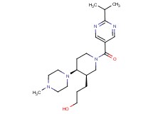 3-[(3R*,4S*)-1-[(2-isopropylpyrimidin-5-yl)carbonyl]-4-(4-methylpiperazin-1-yl)piperidin-3-yl]propan-1-ol