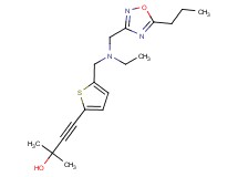 4-[5-({ethyl[(5-propyl-1,2,4-oxadiazol-3-yl)methyl]amino}methyl)-2-thienyl]-2-methylbut-3-yn-2-ol