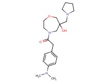 4-{[4-(dimethylamino)phenyl]acetyl}-6-(pyrrolidin-1-ylmethyl)-1,4-oxazepan-6-ol
