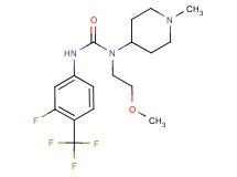 N'-[3-fluoro-4-(trifluoromethyl)phenyl]-N-(2-methoxyethyl)-N-(1-methylpiperidin-4-yl)urea