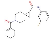 6-(1-cyclohexen-1-ylcarbonyl)-N-(3-fluorophenyl)-6-azaspiro[2.5]octane-1-carboxamide
