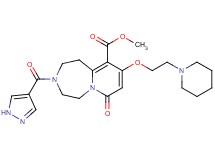 methyl 7-oxo-9-[2-(1-piperidinyl)ethoxy]-3-(1H-pyrazol-4-ylcarbonyl)-1,2,3,4,5,7-hexahydropyrido[1,2-d][1,4]diazepine-10-carboxylate