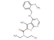 N-ethyl-N-(2-hydroxyethyl)-4-[(2-methoxybenzyl)amino]-5-methylthieno[2,3-d]pyrimidine-6-carboxamide