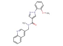 1-(2-methoxyphenyl)-N-methyl-N-(3-quinolinylmethyl)-1H-pyrazole-4-carboxamide