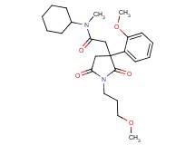 N-cyclohexyl-2-[3-(2-methoxyphenyl)-1-(3-methoxypropyl)-2,5-dioxo-3-pyrrolidinyl]-N-methylacetamide