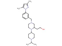 2-[4-[3-(3,5-dimethyl-1H-pyrazol-1-yl)benzyl]-1-(1-isopropyl-4-piperidinyl)-2-piperazinyl]ethanol