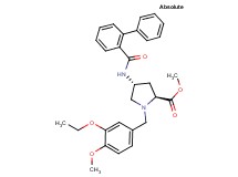 methyl (4R)-4-[(2-biphenylylcarbonyl)amino]-1-(3-ethoxy-4-methoxybenzyl)-L-prolinate