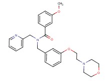 3-methoxy-N-{3-[2-(4-morpholinyl)ethoxy]benzyl}-N-(2-pyridinylmethyl)benzamide