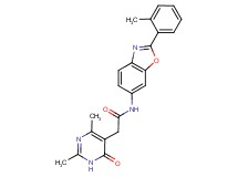 2-(2,4-dimethyl-6-oxo-1,6-dihydropyrimidin-5-yl)-N-[2-(2-methylphenyl)-1,3-benzoxazol-6-yl]acetamide