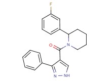 2-(3-fluorophenyl)-1-[(3-phenyl-1H-pyrazol-4-yl)carbonyl]piperidine