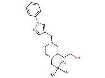 2-{1-(2,2-dimethylpropyl)-4-[(1-phenyl-1H-pyrazol-4-yl)methyl]-2-piperazinyl}ethanol