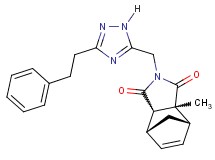 (4S*,7R*)-3a-methyl-2-{[3-(2-phenylethyl)-1H-1,2,4-triazol-5-yl]methyl}-3a,4,7,7a-tetrahydro-1H-4,7-methanoisoindole-1,3-dione