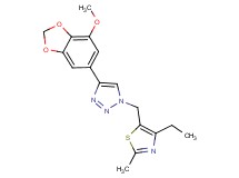 1-[(4-ethyl-2-methyl-1,3-thiazol-5-yl)methyl]-4-(7-methoxy-1,3-benzodioxol-5-yl)-1H-1,2,3-triazole
