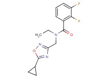 N-[(5-cyclopropyl-1,2,4-oxadiazol-3-yl)methyl]-N-ethyl-2,3-difluorobenzamide