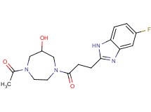 1-acetyl-4-[3-(5-fluoro-1H-benzimidazol-2-yl)propanoyl]-1,4-diazepan-6-ol