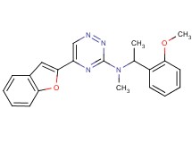 5-(1-benzofuran-2-yl)-N-[1-(2-methoxyphenyl)ethyl]-N-methyl-1,2,4-triazin-3-amine
