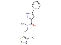 N-methyl-N-[2-(4-methyl-1,3-thiazol-5-yl)ethyl]-5-phenyl-1H-pyrazole-3-carboxamide