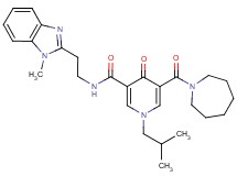 5-(1-azepanylcarbonyl)-1-isobutyl-N-[2-(1-methyl-1H-benzimidazol-2-yl)ethyl]-4-oxo-1,4-dihydro-3-pyridinecarboxamide