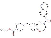 ethyl 4-{[4-(6-quinolinylcarbonyl)-2,3,4,5-tetrahydro-1,4-benzoxazepin-7-yl]methyl}-1-piperazinecarboxylate