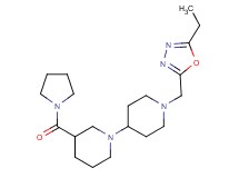 1'-[(5-ethyl-1,3,4-oxadiazol-2-yl)methyl]-3-(pyrrolidin-1-ylcarbonyl)-1,4'-bipiperidine