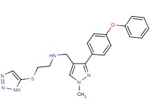 N-{[1-methyl-3-(4-phenoxyphenyl)-1H-pyrazol-4-yl]methyl}-2-(1H-1,2,3-triazol-5-ylthio)ethanamine