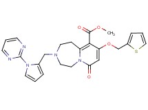 methyl 7-oxo-3-{[1-(2-pyrimidinyl)-1H-pyrrol-2-yl]methyl}-9-(2-thienylmethoxy)-1,2,3,4,5,7-hexahydropyrido[1,2-d][1,4]diazepine-10-carboxylate